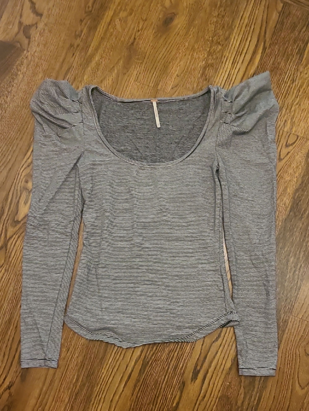 Free people Long-Sleeve Scoop Neck Top with Puff Shoulders